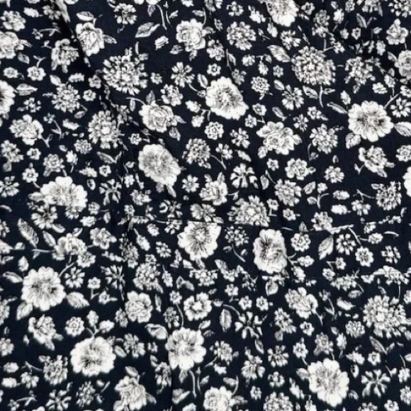 J Crew Mercantile Blue White Floral Ruffle Hem Mini Dress Women's Size 2 - Picture 3 of 6